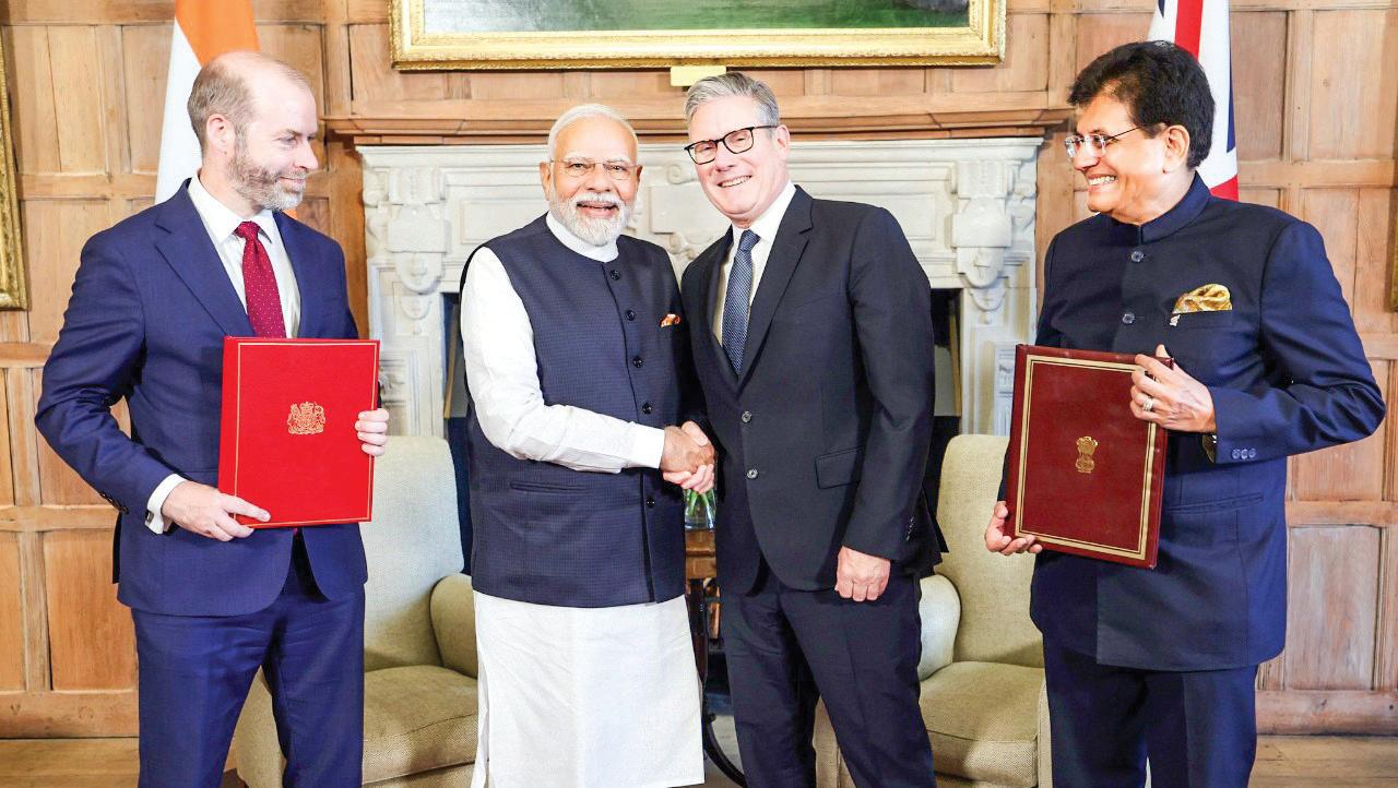INDIA INKS LANDMARK TRADE DEAL WITH UK