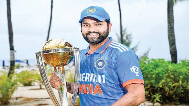 Rohit receives memento for guiding India to Champions Trophy glory