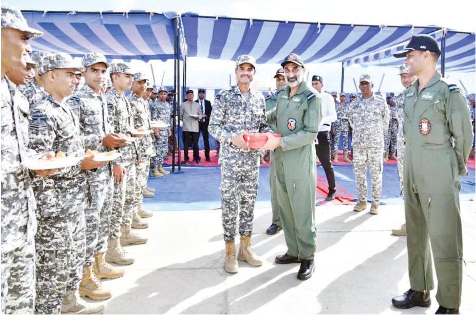 AIR CHIEF MARSHAL SINGH VISITS LADAKH ON DIWALI, LAUDS IAF, ARMY