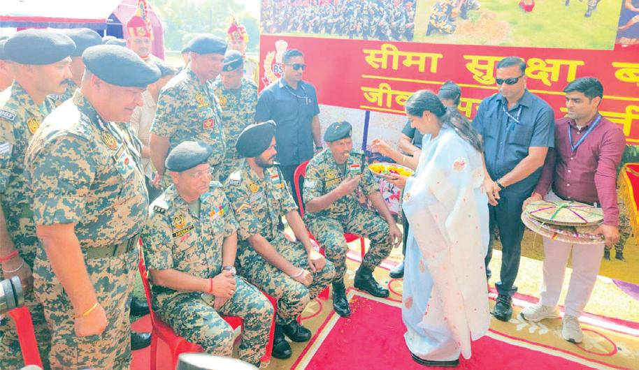 CM celebrates Bhai Dooj with Jawans, promises water pipeline