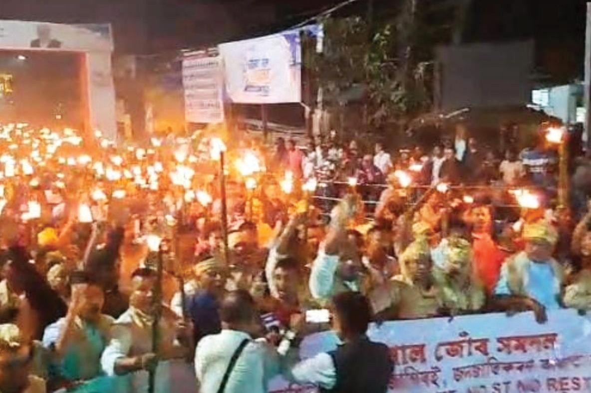 Assam: Tai Ahom protest in Dibrugarh seeking ST status