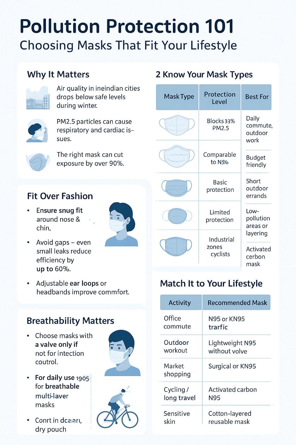 POLLUTION PROTECTION 101: CHOOSING MASKS THAT FIT YOUR LIFESTYLE
