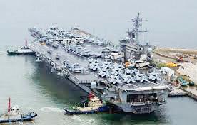 US nuclear aircraft carrier arrives at S Korea’s Busan port city
