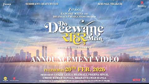 BHANSALI ANNOUNCES 'DO DEEWANE SEHER MEIN'