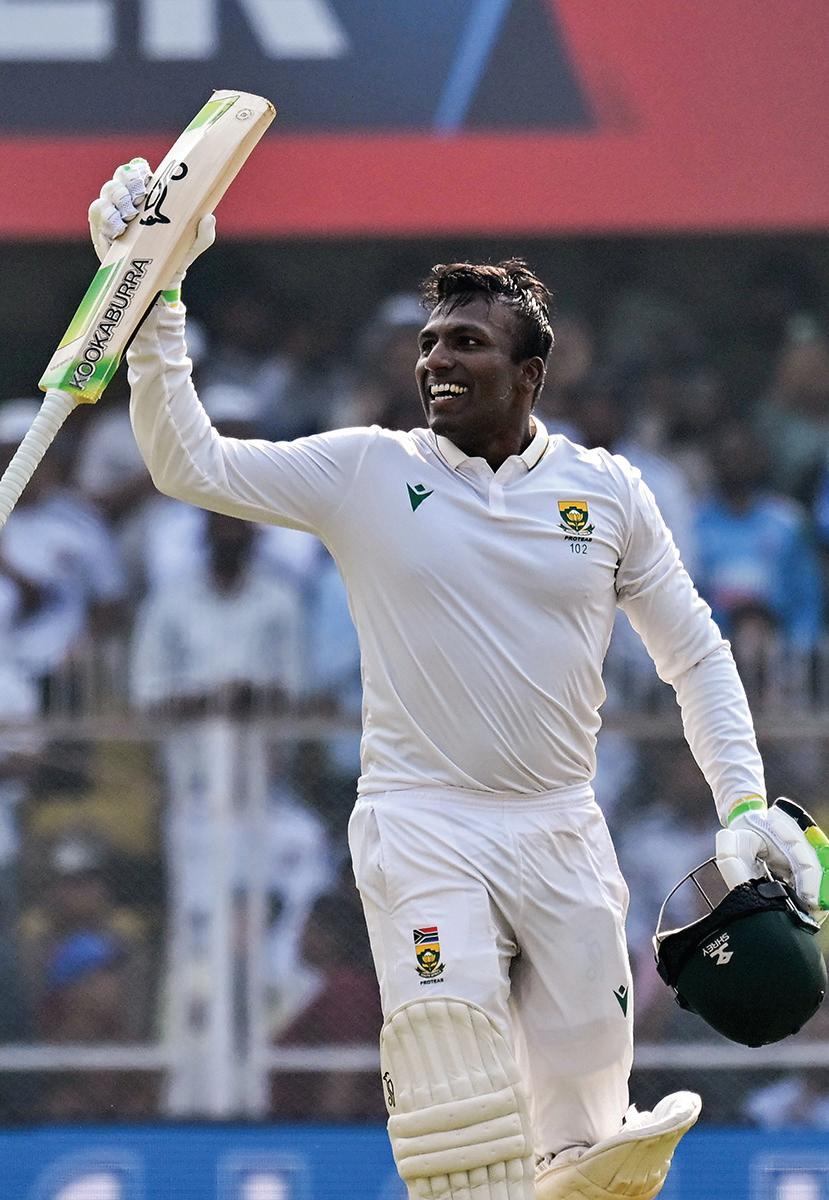 Senuram Muthusamy joins elite list with century at No. 7 against India