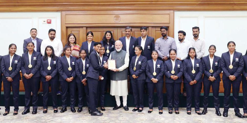 PM MODI HAILS WOMEN'S BLIND CRICKET TEAM, PM MUSEUM TO DISPLAY TROPHY
