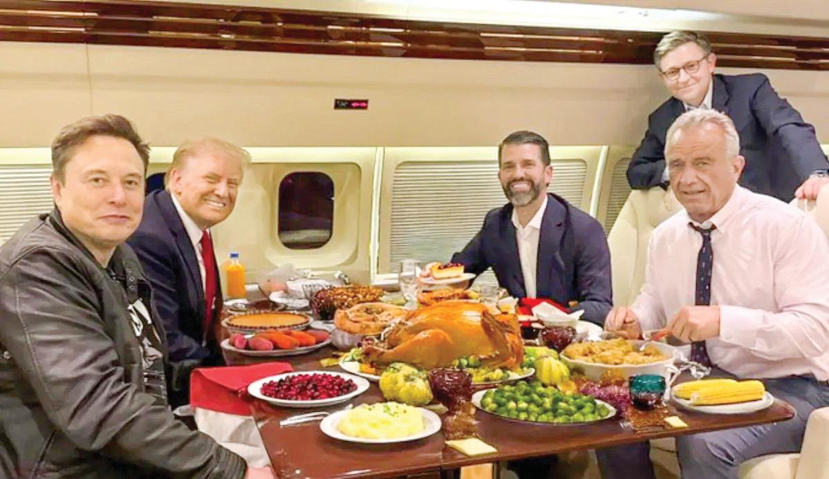 TRUMP, MUSK APPEAR TOGETHER IN RFK JR'S THANKSGIVING PHOTO