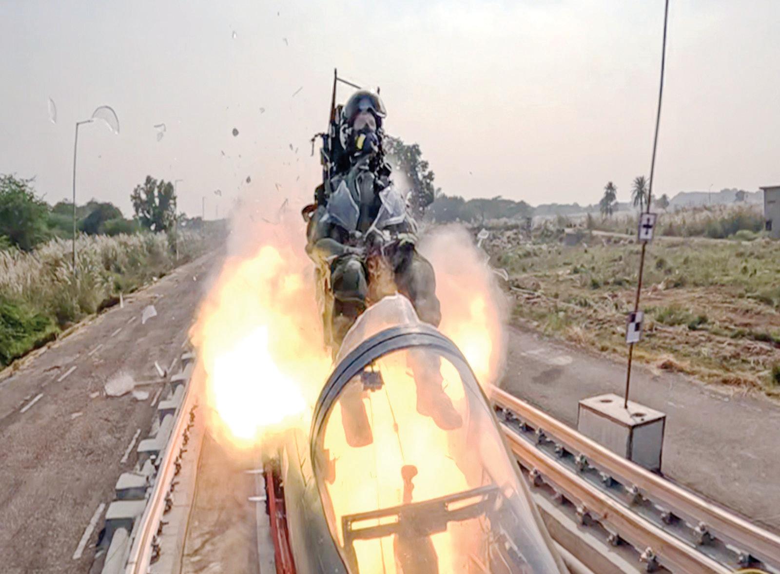 DRDO successfully tests Rocket-Sled escape system at 800 km/h in Chandigarh