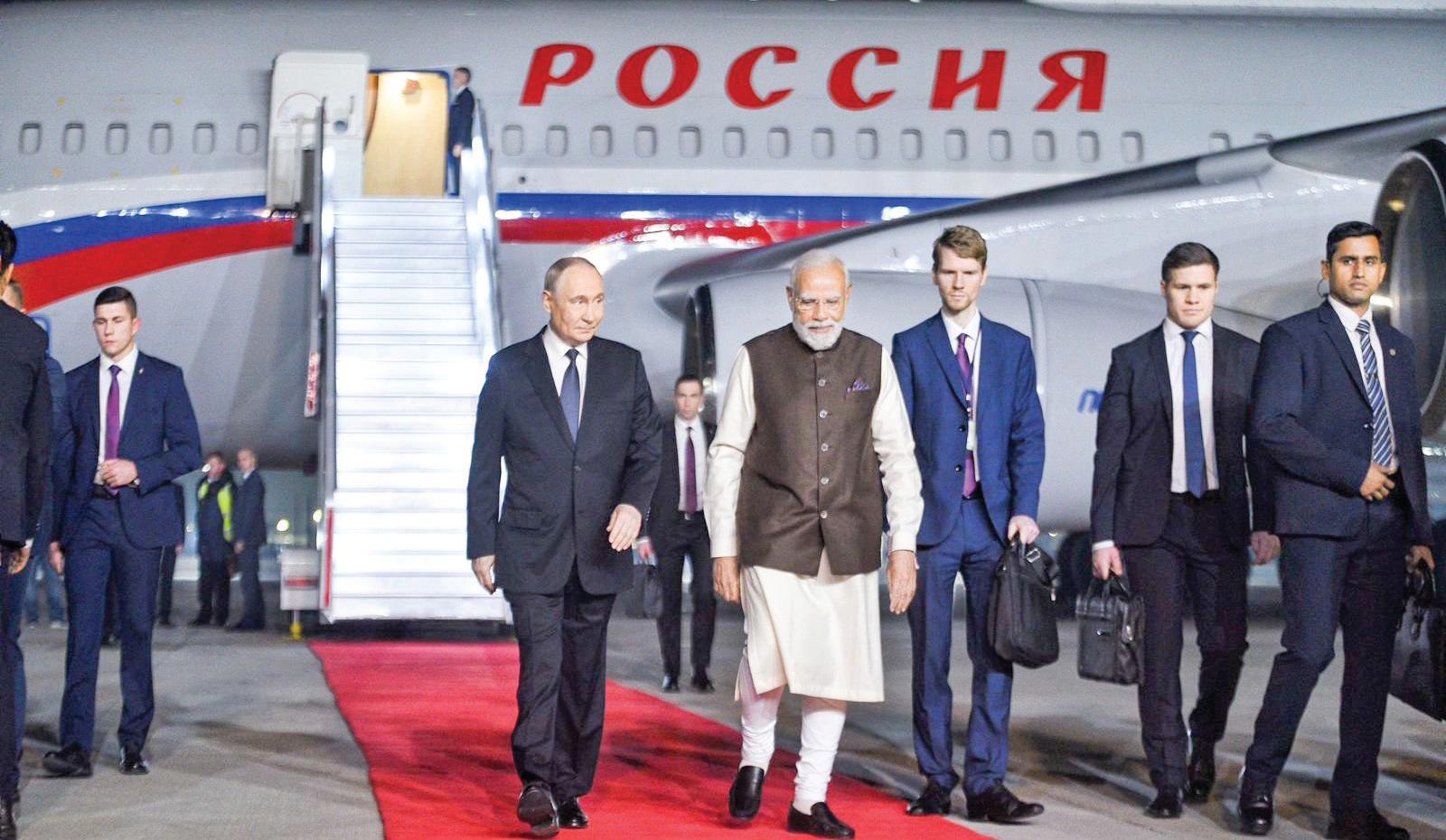 PUTIN LANDS IN DELHI MEGA DEFENCE DEALS ON THE TABLE