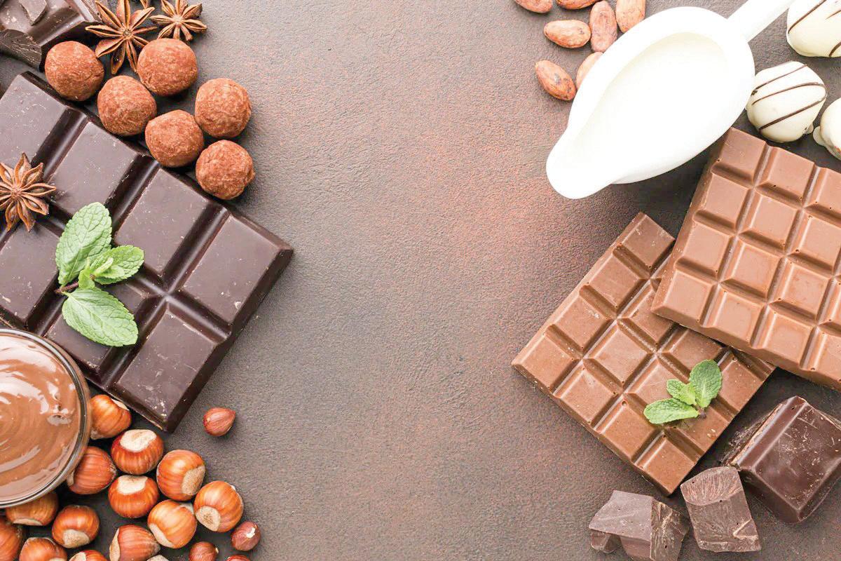 The delicious dark chocolate