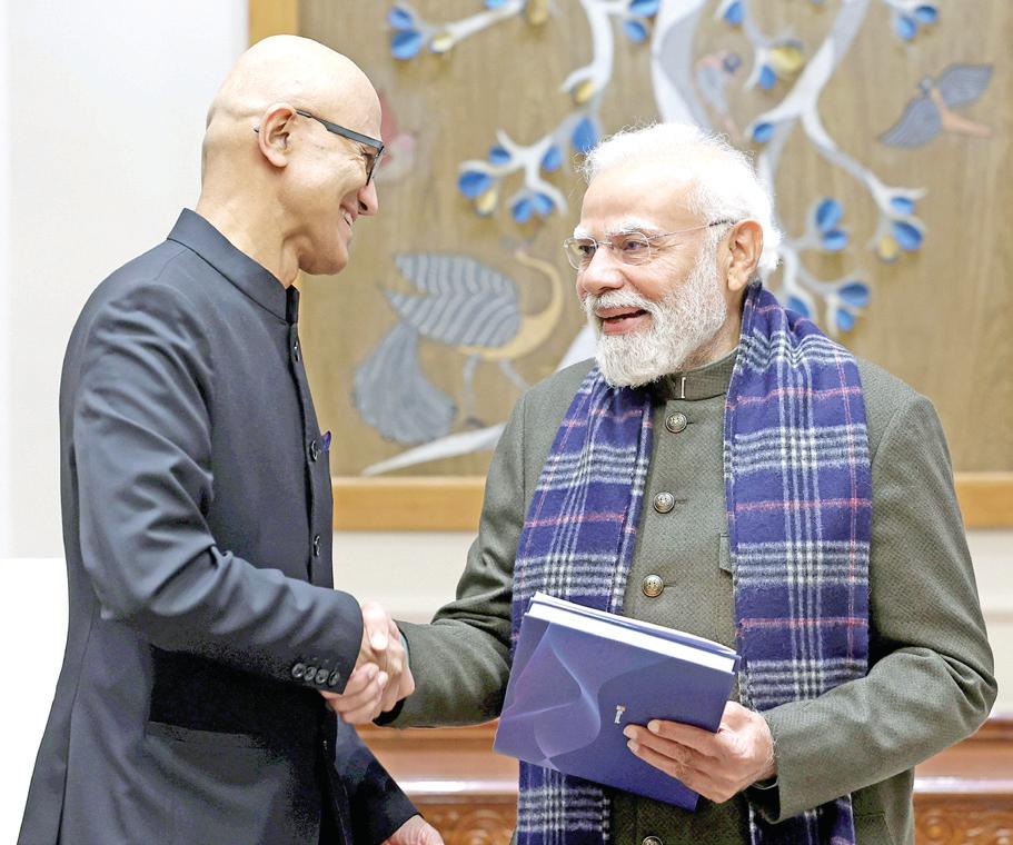 Modi’s marathon tech meet draws billion-dollar pledges from Microsoft, Intel and Cognizant