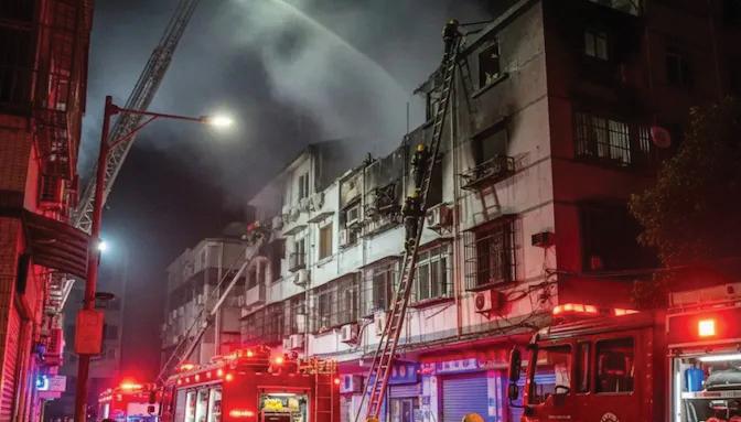 12 KILLED IN RESIDENTIAL BUILDING FIRE IN CHINA'S GUANGDONG