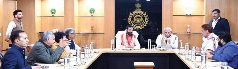 Kartikeya Sharma meets Haryana CM Saini, Union Minister Manohar Lal on Haryana’s development roadmaps
