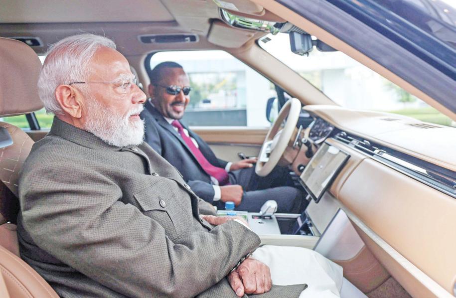 PM Modi gets personal welcome in Ethiopia, Abiy Ahmed drives him to hotel