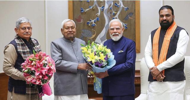 Nitish meets PM Modi, Amit Shah after NDA’s big Bihar win