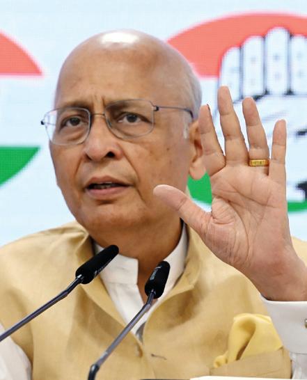 Singhvi announces 6-week deadline for Congress legal revamp
