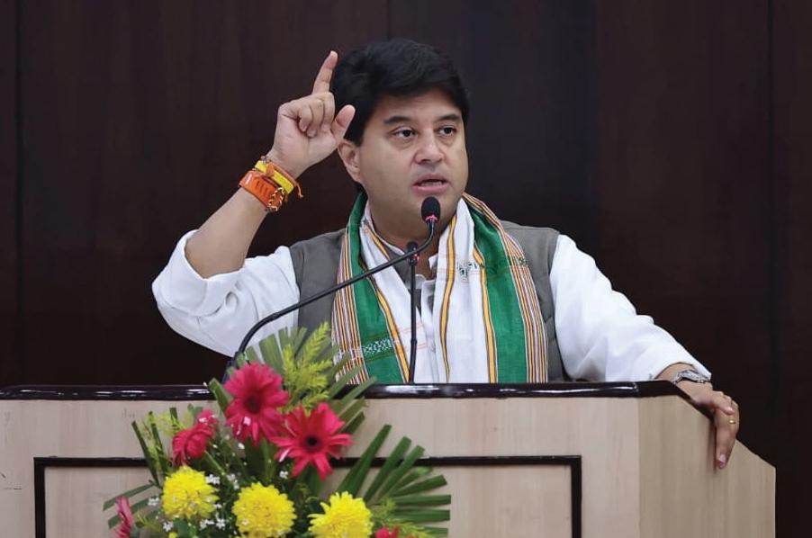 SCINDIA LAYS FOUNDATION STONES FOR 8 PROJECTS WORTH RS 365 CRORE IN TRIPURA