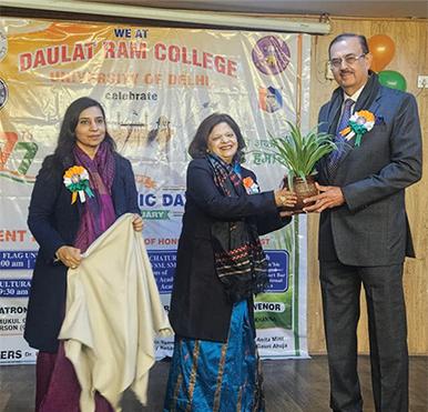 Daulat Ram College celebrates 77th R-Day