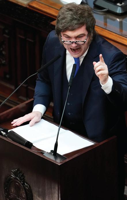 Argentina's Milei opens Congress praising Trump and attacking opposition
