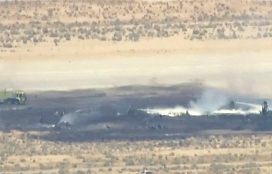 US bomber crash leaves 8 presumed dead in California