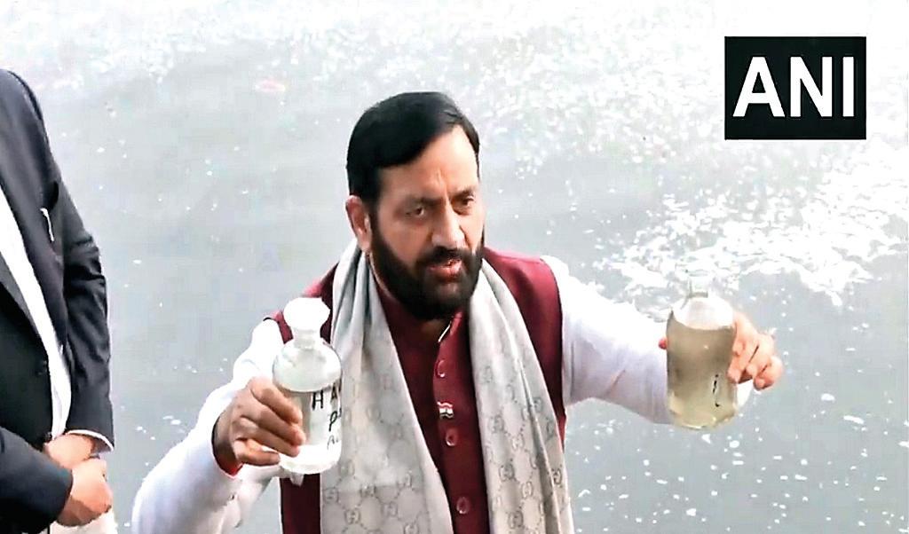 पानी हरियाणा में साफ, दिल्ली में गंदा हो रहा केजरीवाल की नरसंहार की कोशिश : सीएम