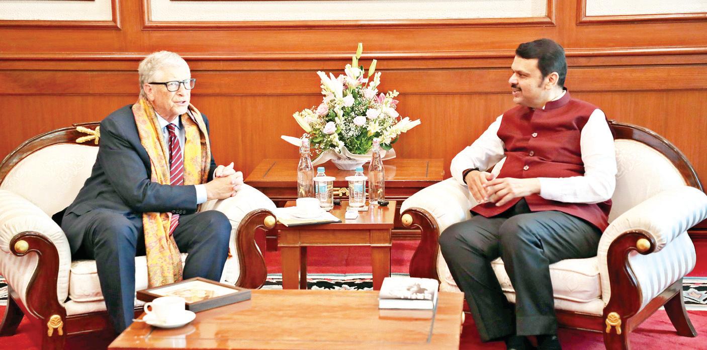 बिल गेट्स ने महाराष्ट्र के सीएम फडणवीस से की मुलाकात, कई मुद्दों को लेकर हुई चर्चा