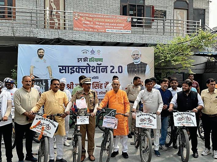 नशा मुक्त हरियाणा का संदेश लेकर साइक्लोथॉन यात्रा प्रदेश के कोने कोने तक जाएगी : मूलचंद शर्मा