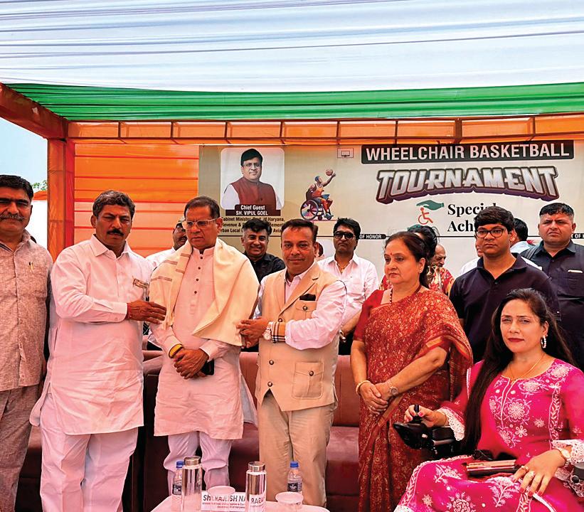 स्पेशल अचीवर्स व्हीलचेयर बास्केटबॉल टूनार्मेट के समापन पर पहुंचे राज्य मंत्री राजेश नागर
