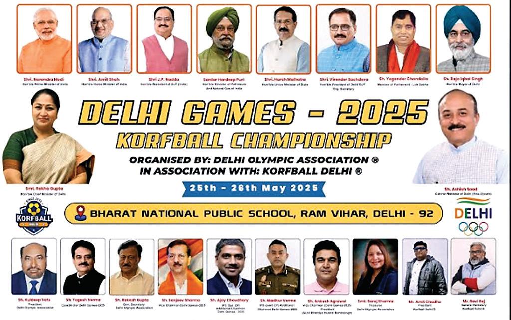 दिल्ली गेम्स-कोर्फबॉल चैंपियनशिप का आयोजन होगा 25 मई से
