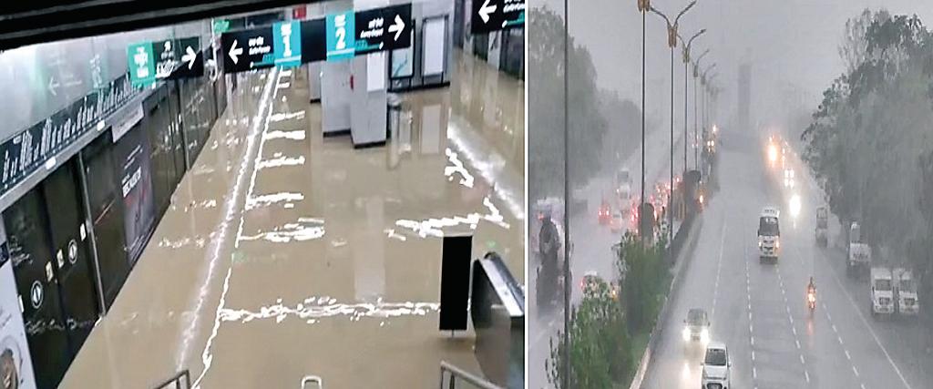 मुंबई में भारी बारिश, अंडरग्राउंड मेट्रो स्टेशन में पानी भरा, सड़कों पर लगा जाम