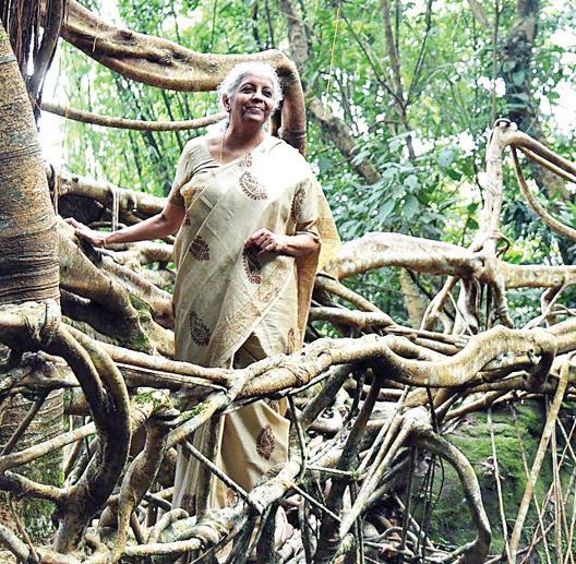 निर्मला सीतारमण ने किया लीविंग रूट ब्रिज का दौरा, कहा- सस्टेनेबल फ्यूचर को मिल रहा बढ़ावा