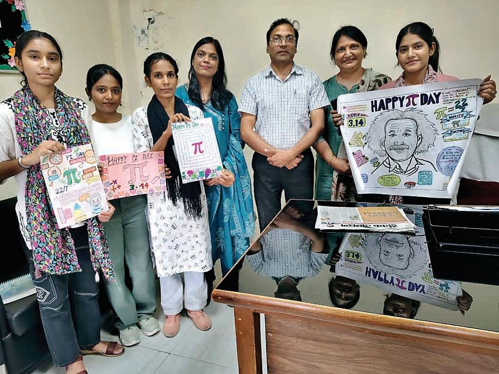 अग्रवाल कॉलेज में मनाया गया गणित विभाग द्वारा पाई एप्रॉक्सिमेशनडे