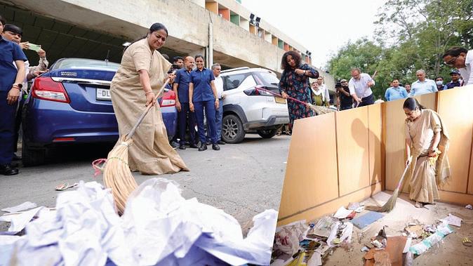 'दिल्ली को कूड़े से आजादी' सफाई अभियान की शुरूआत', मुख्यमंत्री रेखा गुप्ता ने लगाई झाड़ू