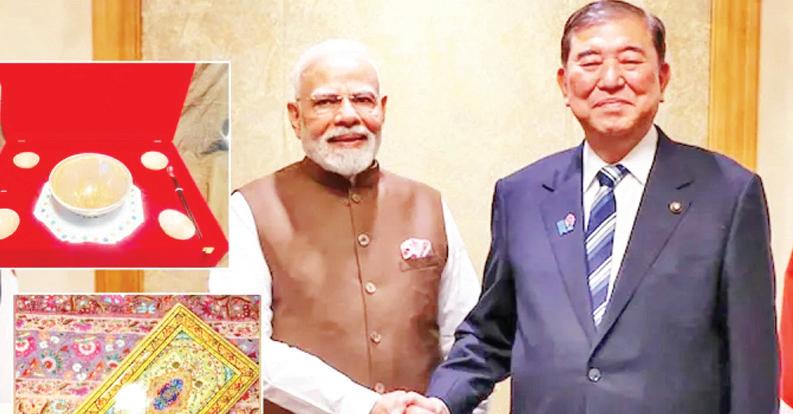 पीएम मोदी ने शिगेरु को गिफ्ट किया चॉपस्टिक्स के साथ रेमन बाउल