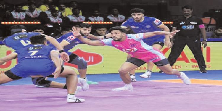 आखिरी रेड में हरियाणा स्टीलर्स पर जयपुर पिंक पैंथर्स ने एक अंक से दर्ज की रोमांचक जीत