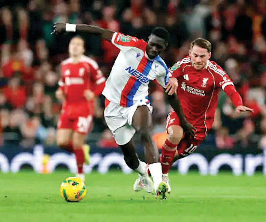 क्रिस्टल पैलेस ने एनफील्ड में लिवरपूल को 3-0 से हराया