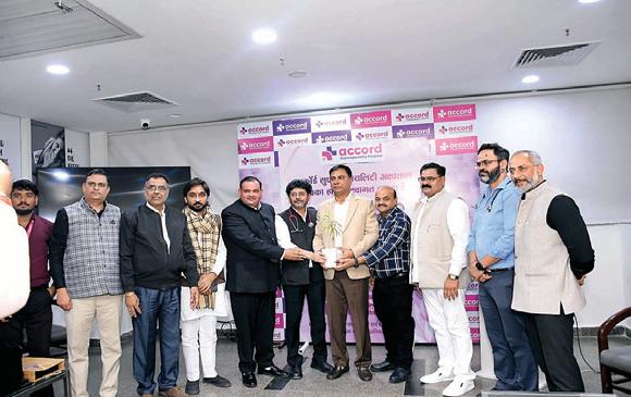 एकॉर्ड अस्पताल में जनप्रतिनिधियों का सम्मान, स्वास्थ्य साझेदारी की नई शुरूआत