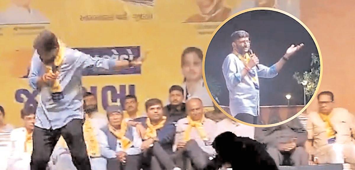 गुजरात में आम आदमी पार्टी विधायक पर फेंका गया जूता