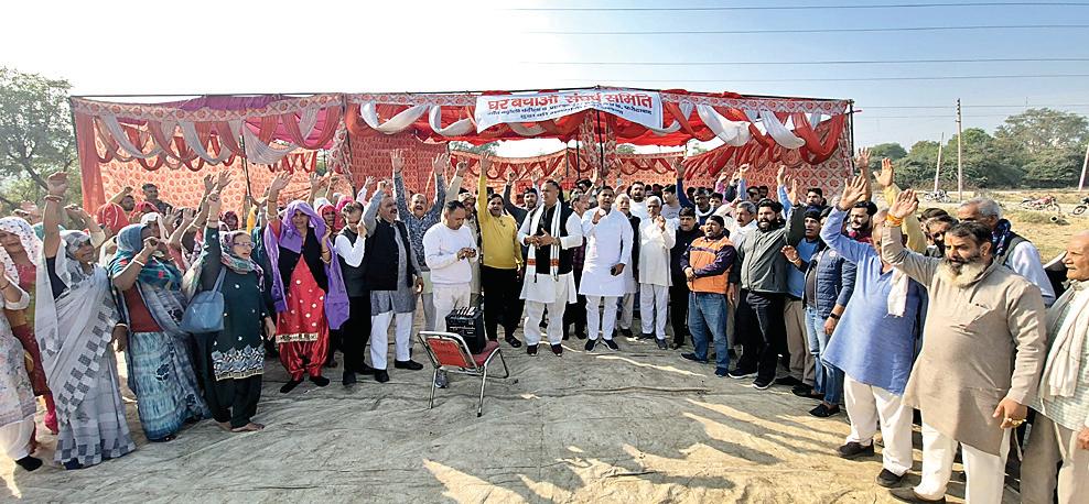 घर और जमीन बचाने के लिए संघर्ष कर रहे ग्रामीणों के साथ खड़े है चट्टान की तरह : गिरीश भारद्वाज