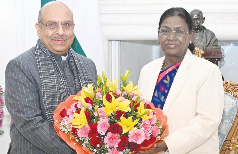 दिल्ली विधानसभा अध्यक्ष ने आर्यिका पूर्णमति के साथ राष्ट्रपति द्रौपदी मुर्मू से की शिष्टाचार भेंट