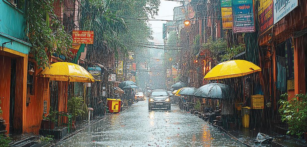 How does India benefit from early, ample monsoon rains?