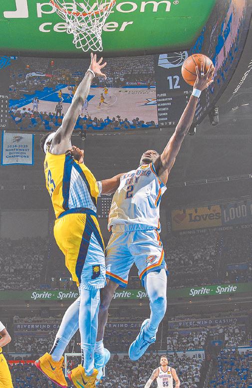 Thunder withstand Pacers' rally to take 3-2 lead in NBA Finals