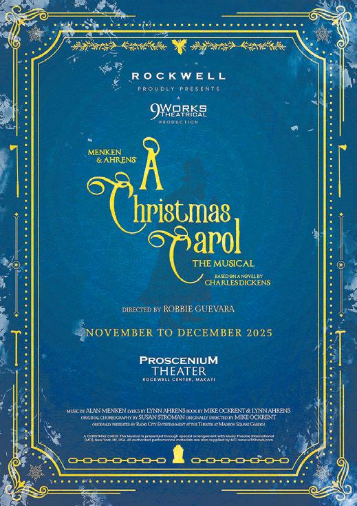 Christmas lights the stage at Proscenium Theater