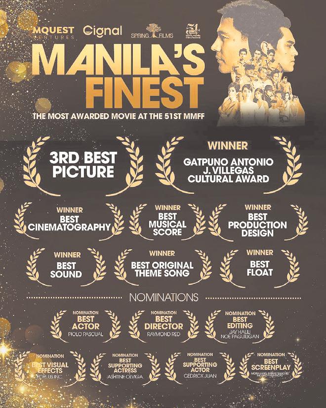 Manila’s Finest bags most awards at MMFF; I’mPerfect wins Best Picture