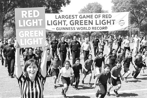 CALIFORNIA, NAGTALA NG GUINNESS WORLD RECORD PARA SA 'LARGEST GAME OF RED LIGHT, GREEN LIGHT'