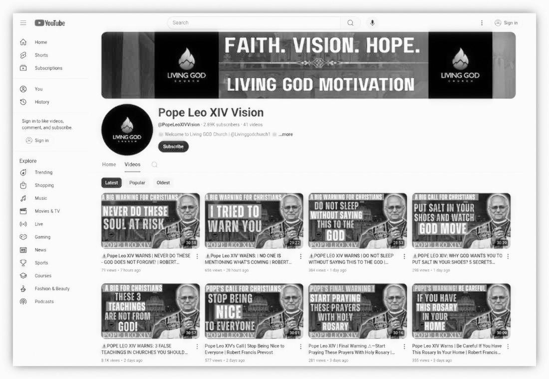 Al-generated Pope Sermons Flood YouTube, TikTok