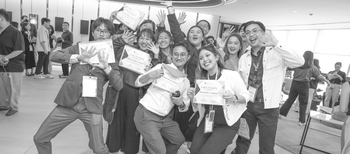 100 local and int'l students finish internship program