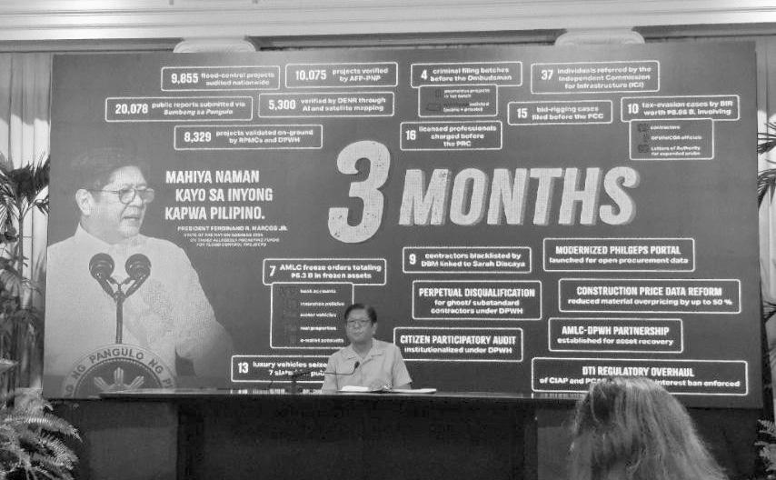 Marcos downplays corruption link in growth slump
