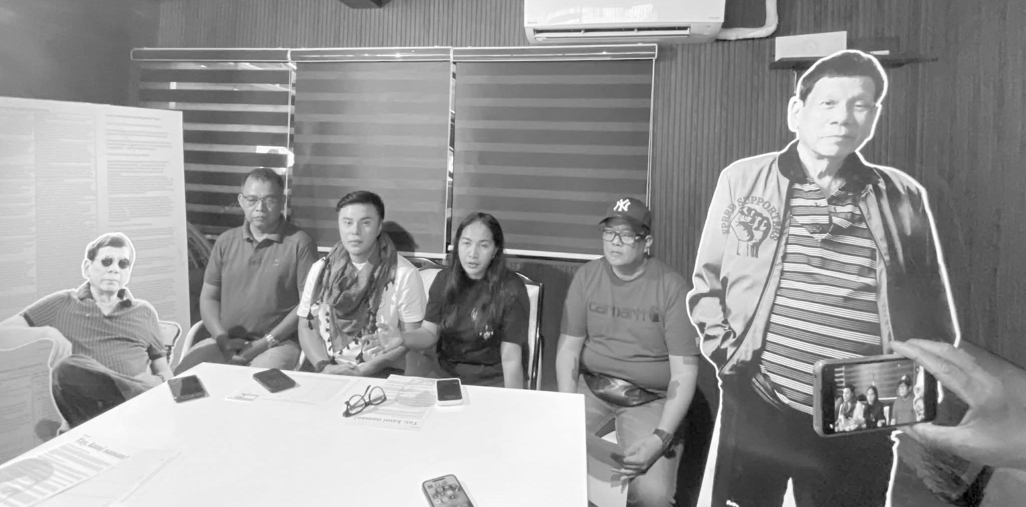 TO PRESSURE SC TO RULE ON LEGALITY OF ARREST Duterte supporters gather signatures