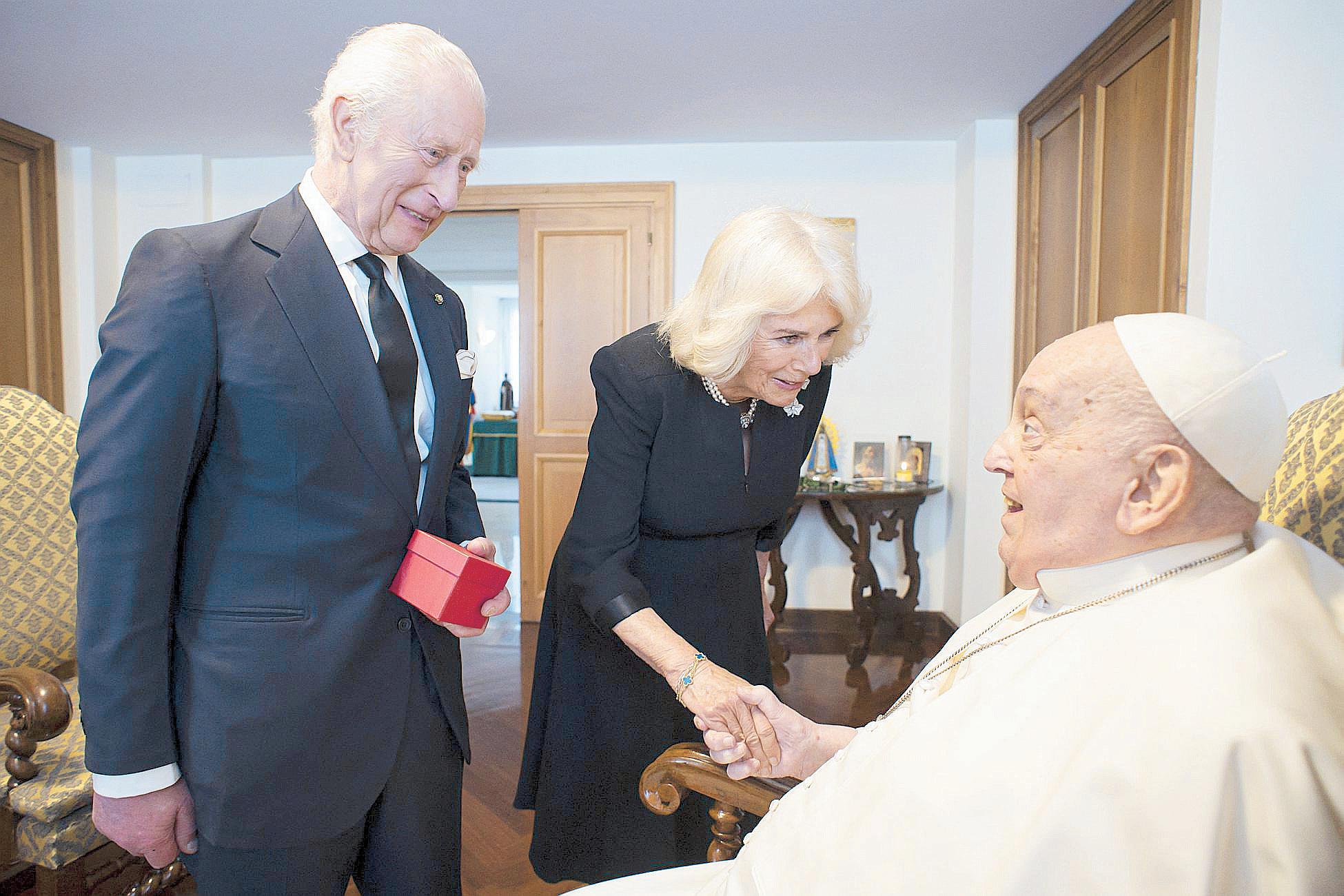 Vatican releases photo of Charles, Camilla meeting pope